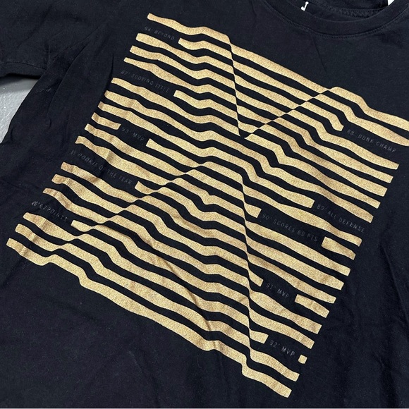 Air Jordan Jumpman Shirt Medium Nike 10 X 561416-010 Black Gold - Picture 3 of 8